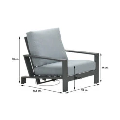 Garden Impressions Lincoln Verstelbare Loungestoel - Mint Grey -VIDAXL Winkel 1000053546 0101