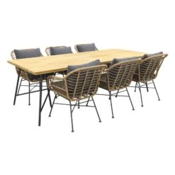 GI Margriet - Naturel / Taste Lano Teak 240 Cm. - 7-delige Tuinset 8 GI Margriet - Naturel / Taste Lano Teak 240 Cm. - 7-delige Tuinset -VIDAXL Winkel 1000053549 0102