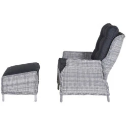 Garden Impressions Santa Rosa Tuinstoel + Voetenbank - L. Grijs -VIDAXL Winkel 1000054028 0104