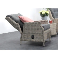 Garden Impressions Santa Rosa Relax Tuinstoel+voetenbank Vintage -VIDAXL Winkel 1000054029 0102