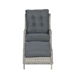 Garden Impressions Santa Rosa Relax Tuinstoel+voetenbank Vintage -VIDAXL Winkel 1000054029 0103