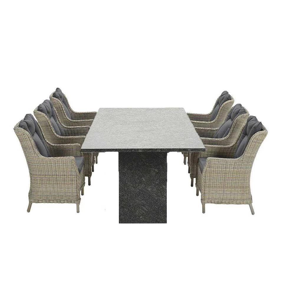 Garden Impressions Marbella Tuinset 7delig V.willow -Viking Tafel 3 Garden Impressions Marbella Tuinset 7delig V.willow -Viking Tafel