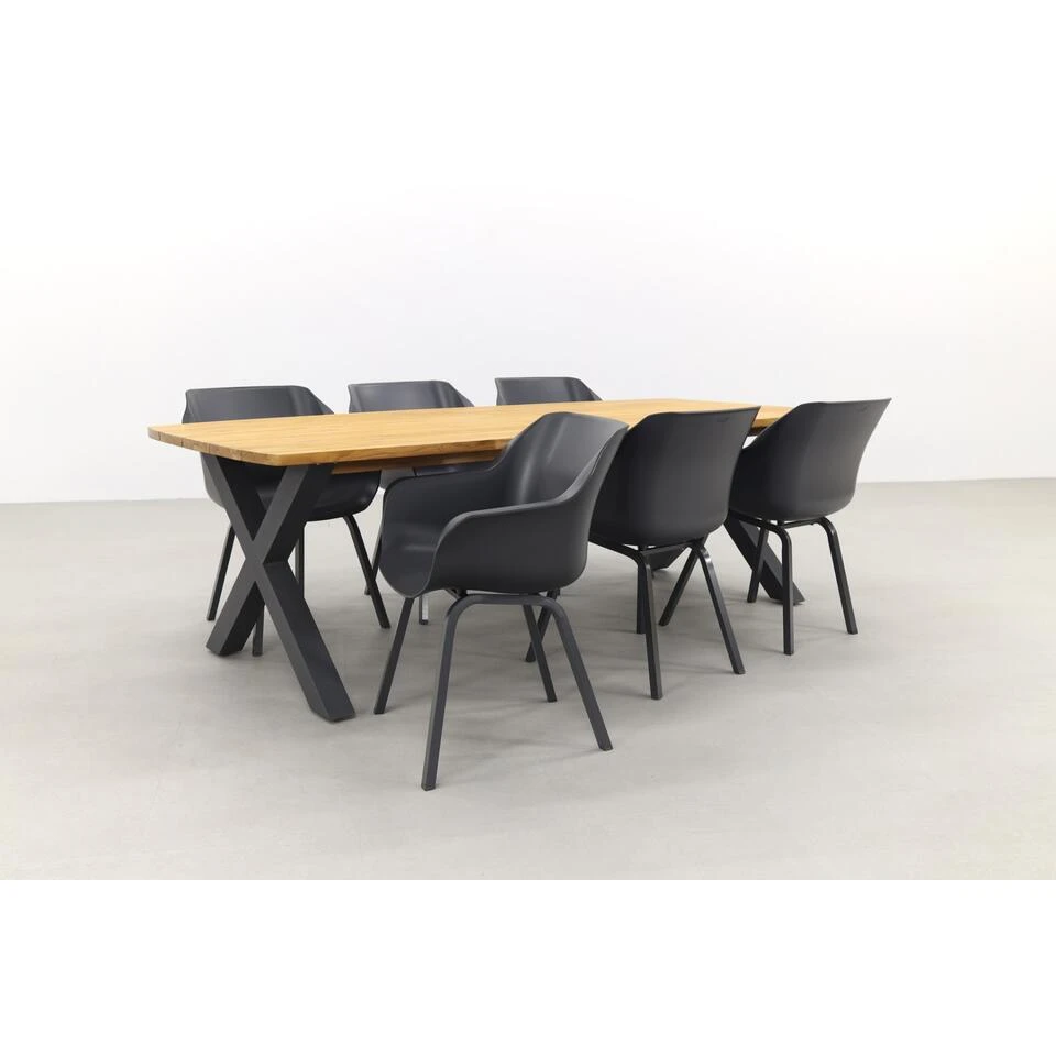 Hartman Sophie Element Xerix/Sefa Tuintafel 240x95 - Teak - Tuinset 6 Hartman Sophie Element Xerix/Sefa Tuintafel 240x95 - Teak - Tuinset - Afbeelding 4