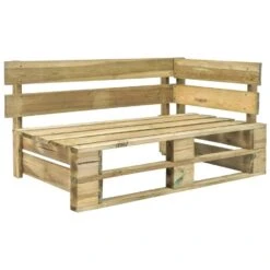 VidaXL Tuinhoekbank Pallet Groen Geïmpregneerd Grenenhout -VIDAXL Winkel 1000056401 0101
