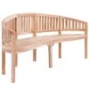 VidaXL Bankje Banaanvormig 200 Cm Massief Teakhout -VIDAXL Winkel 1000056460