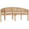 VidaXL Bankje Banaanvormig 180 Cm Massief Teakhout -VIDAXL Winkel 1000056495