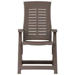 VidaXL Tuinstoelen 2 St Verstelbaar Kunststof Mokka -VIDAXL Winkel 1000056537 0103