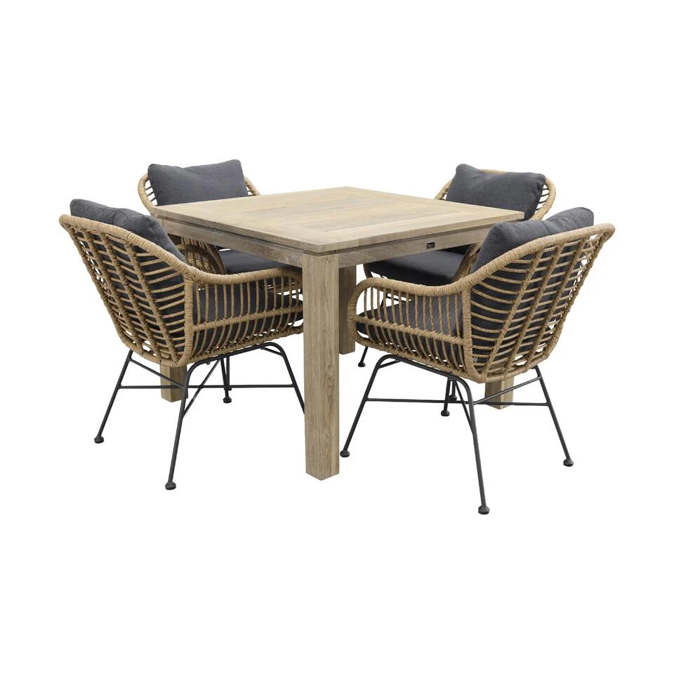 Garden Impressions Margriet Naturel/Rome Grey 100 Cm.-tuinset 5-delig 5 Garden Impressions Margriet Naturel/Rome Grey 100 Cm.-tuinset 5-delig - Afbeelding 3