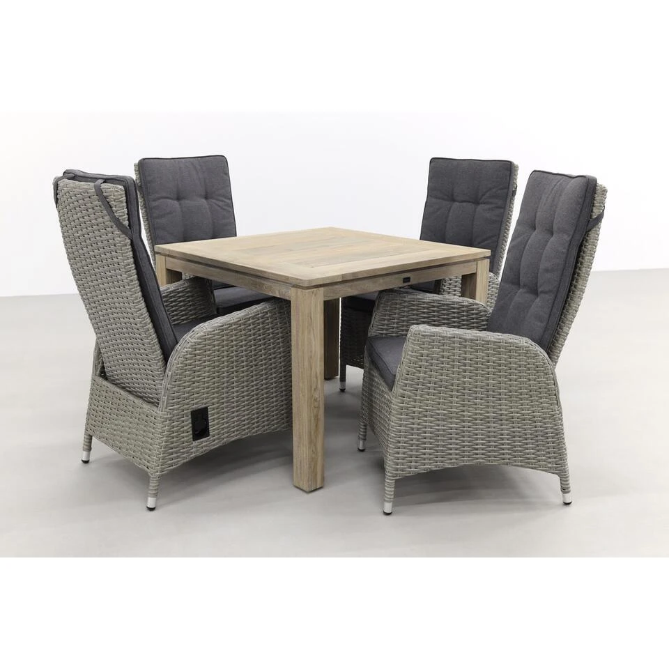 VDG Manhattan/Rome Grey 100 Cm. - Tuinset 5-delig - Verstelbaar 4 VDG Manhattan/Rome Grey 100 Cm. - Tuinset 5-delig - Verstelbaar - Afbeelding 2