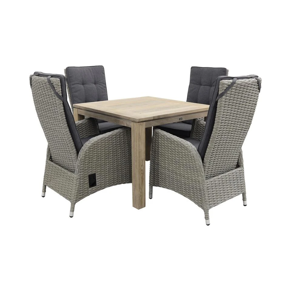 VDG Manhattan/Rome Grey 100 Cm. - Tuinset 5-delig - Verstelbaar 3 VDG Manhattan/Rome Grey 100 Cm. - Tuinset 5-delig - Verstelbaar