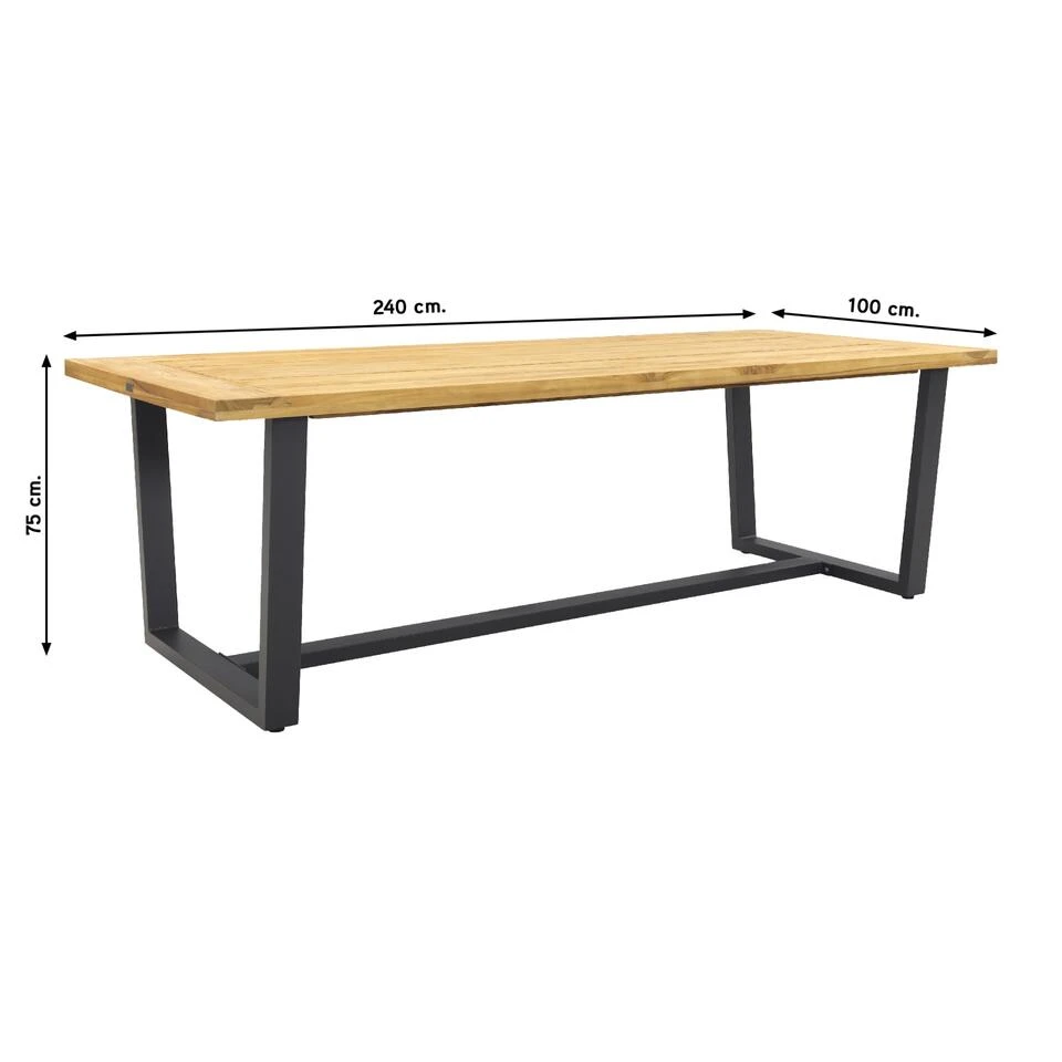 GreenChair Courage - White/Murano Teak - 240x100 Cm. - Tuinset 7-delig 6 GreenChair Courage - White/Murano Teak - 240x100 Cm. - Tuinset 7-delig - Afbeelding 4