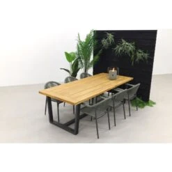 GreenChair Comfort Beige/Murano Teak - 240x100 Cm. - Tuinset -VIDAXL Winkel 1000058508 0101