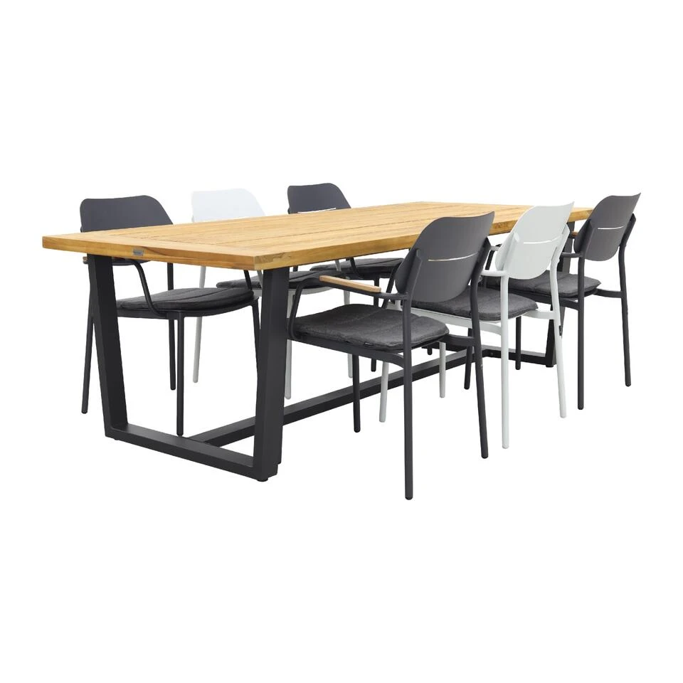 GreenChair Courage Meerkleurig/Murano - 240x100 Cm. - Tuinset 7-delig 3 GreenChair Courage Meerkleurig/Murano - 240x100 Cm. - Tuinset 7-delig