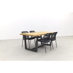 Barista - Antraciet/Murano Teak - 180x90 Cm. - Tuinset 5-delig -VIDAXL Winkel 1000059391 0102
