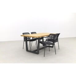 Barista - Antraciet/Murano Teak - 180x90 Cm. - Tuinset 5-delig -VIDAXL Winkel 1000059391 0103