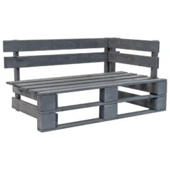 VidaXL Tuinbank Met Rode Kussens Pallet Grenenhout -VIDAXL Winkel 1000060784 0102