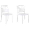 Beliani Tuinstoel SERSALE - Wit Synthetisch Materiaal -VIDAXL Winkel 1000064611