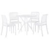 Beliani Tuintafelset SERSALE - Wit Smc (kunststof) -VIDAXL Winkel 1000069772