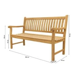 VDG Teakhouten Tuinbank Patrick - 150 Cm -VIDAXL Winkel 1000072937 0101