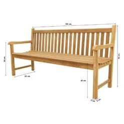 VDG Teak Houten Tuinbank Bison - 180 Cm -VIDAXL Winkel 1000072938 0101