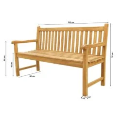 VDG Teak Houten Tuinbank Bison - 150 Cm -VIDAXL Winkel 1000072939 0101
