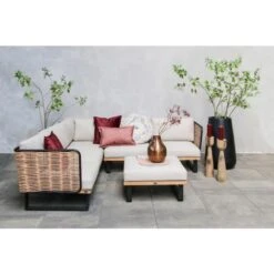 Fonteyn - Hoekbank Chicago - Mixed Naturel -VIDAXL Winkel 1000073121 0101