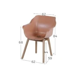 Set Van 2- Hartman Sophie Studio Diningstoel-Italian Terra- Teak Poot -VIDAXL Winkel 1000073141 0101