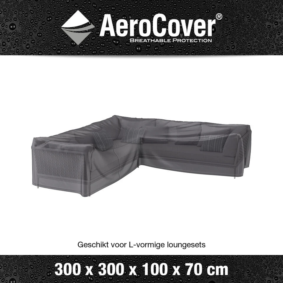 Aerocover Loungesethoes L-vorm 300x300 Cm 4 Aerocover Loungesethoes L-vorm 300x300 Cm - Afbeelding 2