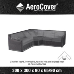 Aerocover Loungesethoes 300x300x90x65 Cm - L-vorm Trapeze -VIDAXL Winkel 1000073217 0101