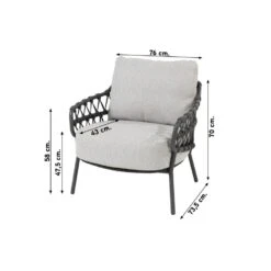 4 Seasons Calpi Low Dining Stoel - Antraciet (1 St.) -VIDAXL Winkel 1000077715 0101