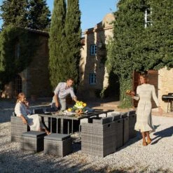 Tectake - Zeer Complete Wicker Zitgroep - New Orleans - Grijs -VIDAXL Winkel 1000077918 0102