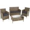 Tectake - Madeira - Wicker Tuinset - 2 Stoelen 1 Zitbank - Natuurkleur 1 Tectake - Madeira - Wicker Tuinset - 2 Stoelen 1 Zitbank - Natuurkleur -VIDAXL Winkel 1000077962