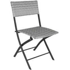 Tectake - Tuinset Balkonset - 2 Stoelen En 1 Tafel - Lichtgrijs -VIDAXL Winkel 1000077971 0103