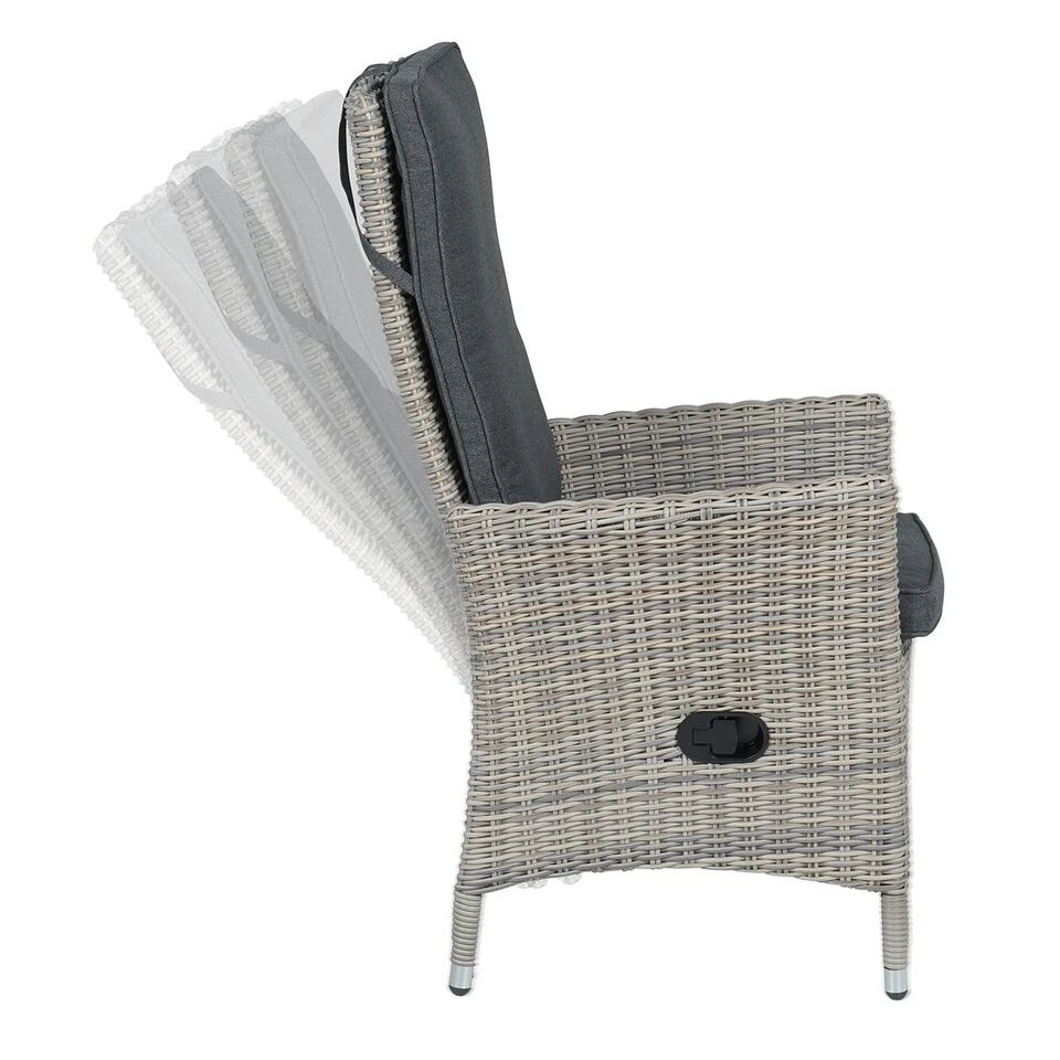 Garden Impressions Collin Verstelbare Tuinstoel - Vintage Willow 4 Garden Impressions Collin Verstelbare Tuinstoel - Vintage Willow - Afbeelding 2