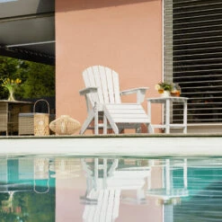 Tectake - Tuinstoel Joan Met Voetsteun En Tafel - Grijs -VIDAXL Winkel 1000078033 0101