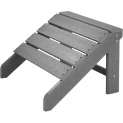 Tectake - Tuinstoel Joan Met Voetsteun En Tafel - Grijs -VIDAXL Winkel 1000078033 0103