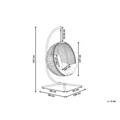 Beliani Hangstoel ARCO - Beige Polyester -VIDAXL Winkel 1000084499 0102