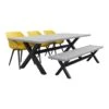 Hartman Sophie Studio Yellow/Verona Black 220 Cm. Tuinset Met Bank - 5-delig -VIDAXL Winkel 1000084606