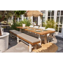 Hartman Yasmani Bank - 300x45 Cm. - White -VIDAXL Winkel 1000084619 0103