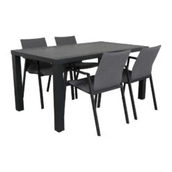 VDG Lima Antraciet/Lena 160 Cm. Tuinset - 5-delig