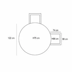 Garden Impressions Yima Tuinset 5-delig L. Grijs -Tulli Tuintafel -VIDAXL Winkel 1000087018 0102
