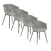 Garden Impressions Lexy Tuinstoel Licht Grijs - 4 Stuks -VIDAXL Winkel 1000087060