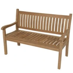 Teak Tuinbank Gebogen - Hout - Bruin -VIDAXL Winkel 1000088181 0102