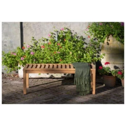 Exotan 2-Zits Tuinbankje Comfort - Teak - Naturel - 44x120x45 -VIDAXL Winkel 1000088950 0101
