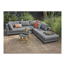 Exotan Bijzettafels Binnen/Buiten - Teak - Antraciet - Set Van 2 -VIDAXL Winkel 1000088978 0102