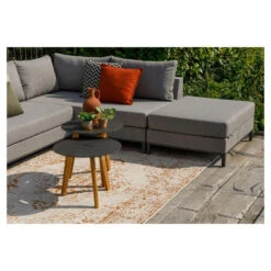 Exotan Bijzettafels Binnen/Buiten - Teak - Antraciet - Set Van 2 -VIDAXL Winkel 1000088978 0103