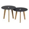 Exotan Bijzettafels Binnen/Buiten - Teak - Antraciet - Set Van 2 -VIDAXL Winkel 1000088978