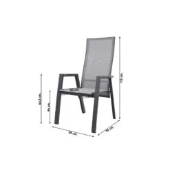 VDG Azoren Loungestoel Verstelbaar - Antraciet -VIDAXL Winkel 1000089053 0101