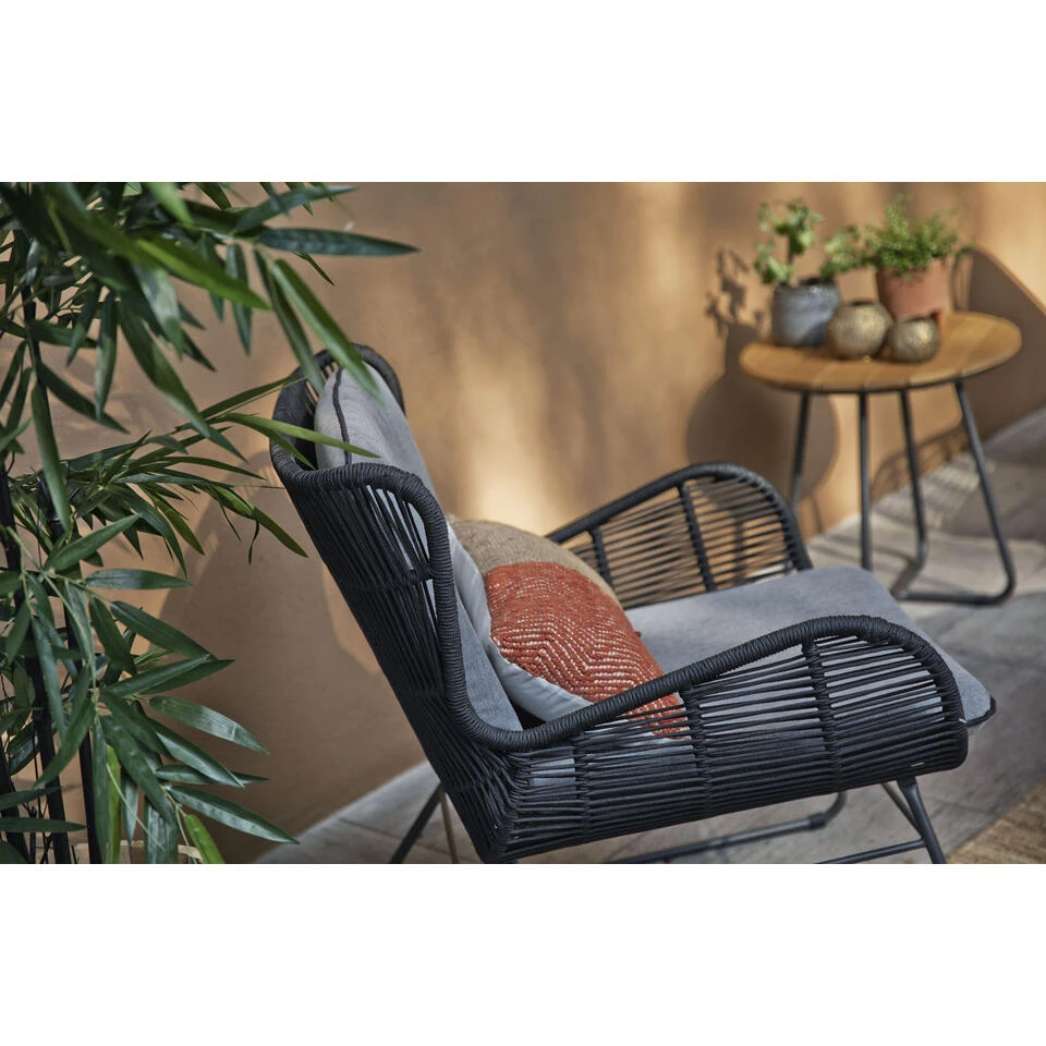 Exotan Loungestoel Outdoor Grace - Touw - Antraciet - Set Van 2 5 Exotan Loungestoel Outdoor Grace - Touw - Antraciet - Set Van 2 - Afbeelding 3