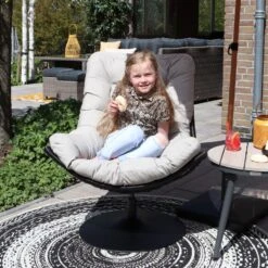 Woood Swivel Loungestoel Zwart 7 Woood Swivel Loungestoel Zwart -VIDAXL Winkel 1000091741 0102